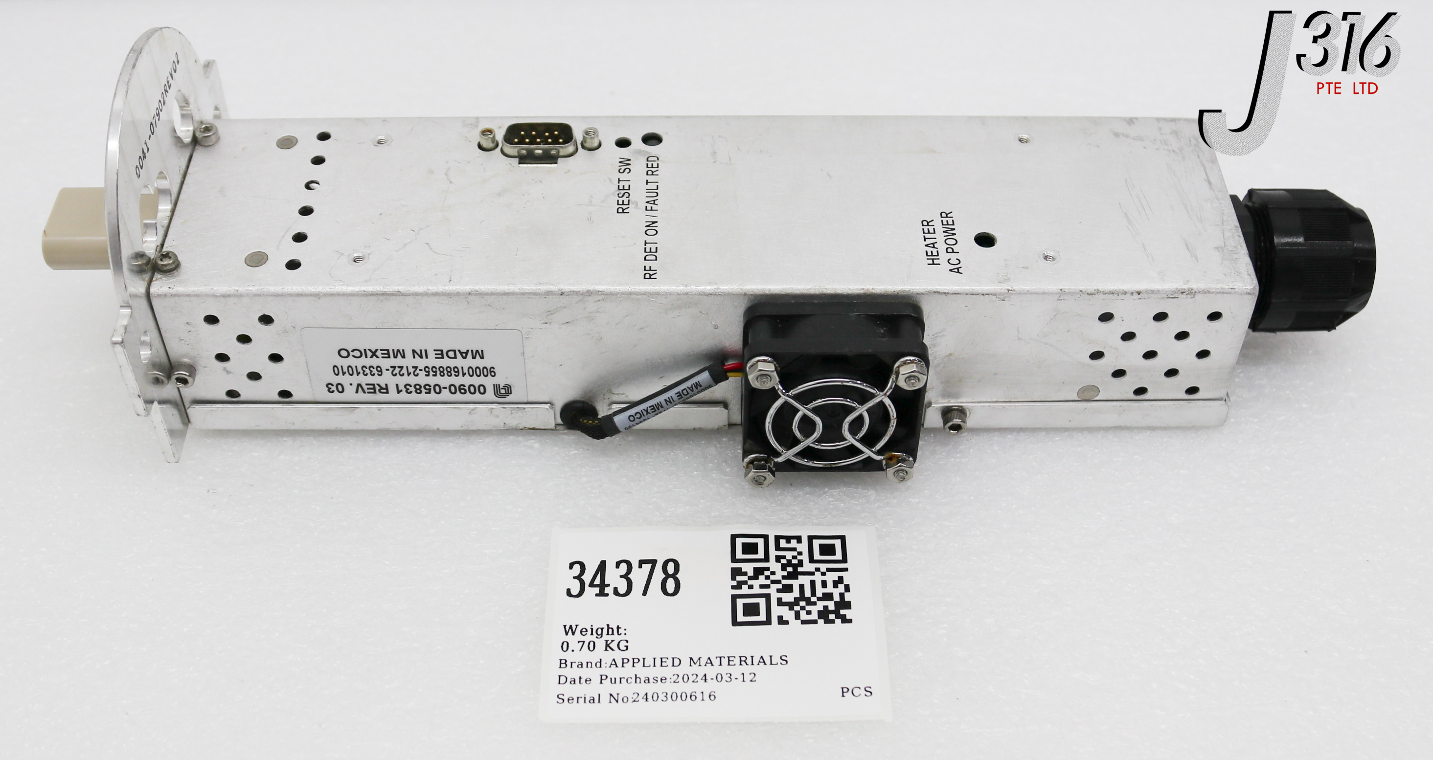34378 APPLIED MATERIALS ASSY, RF FILTER BOX PRODUCER SE 0090-05831